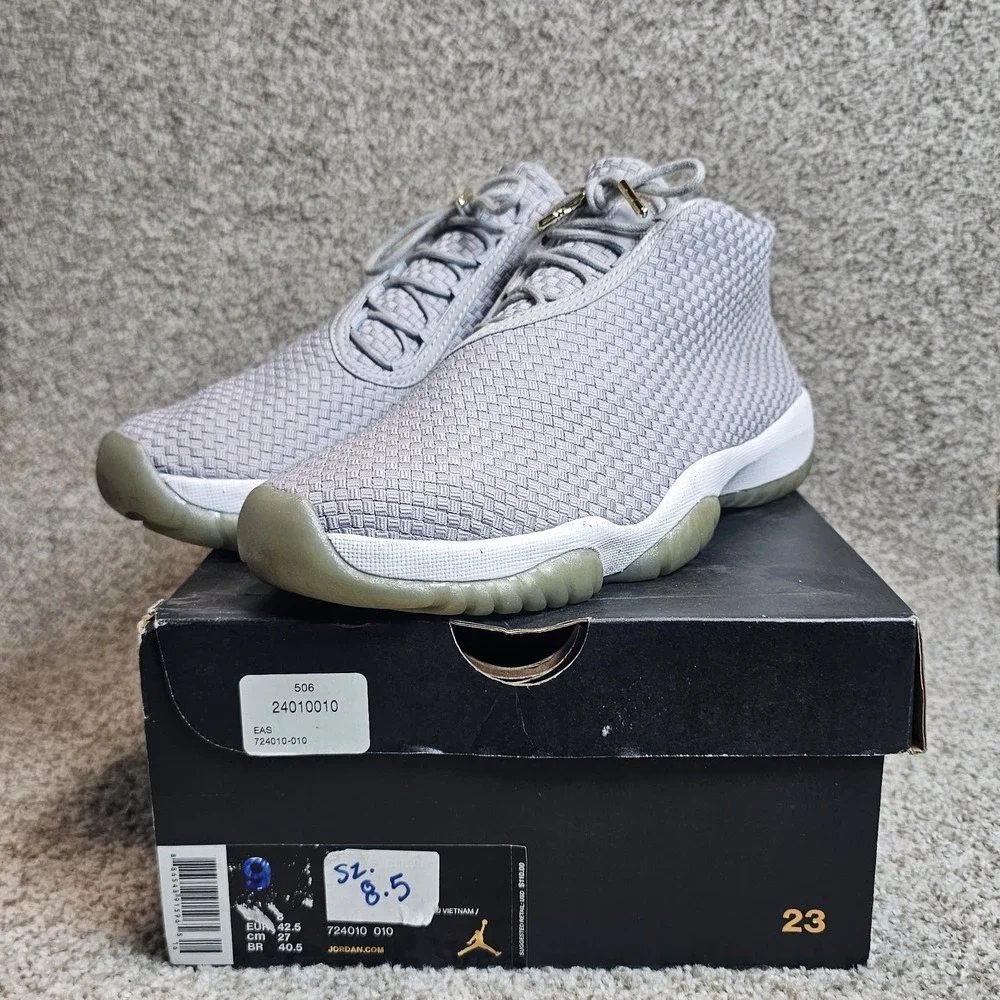 Nike Air Jordan Future Low‎ Wolf Grey White 656503-004 Men's Size 8.5 With Box
